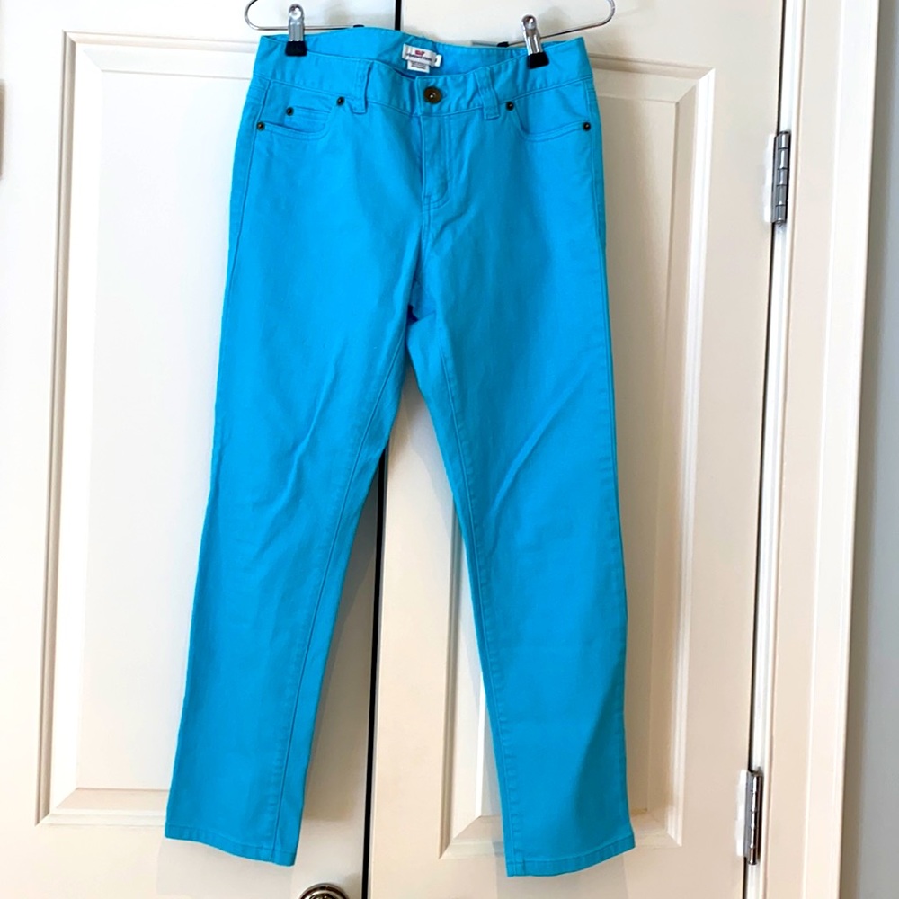 Vineyard vine aqua colored jeans size 6
